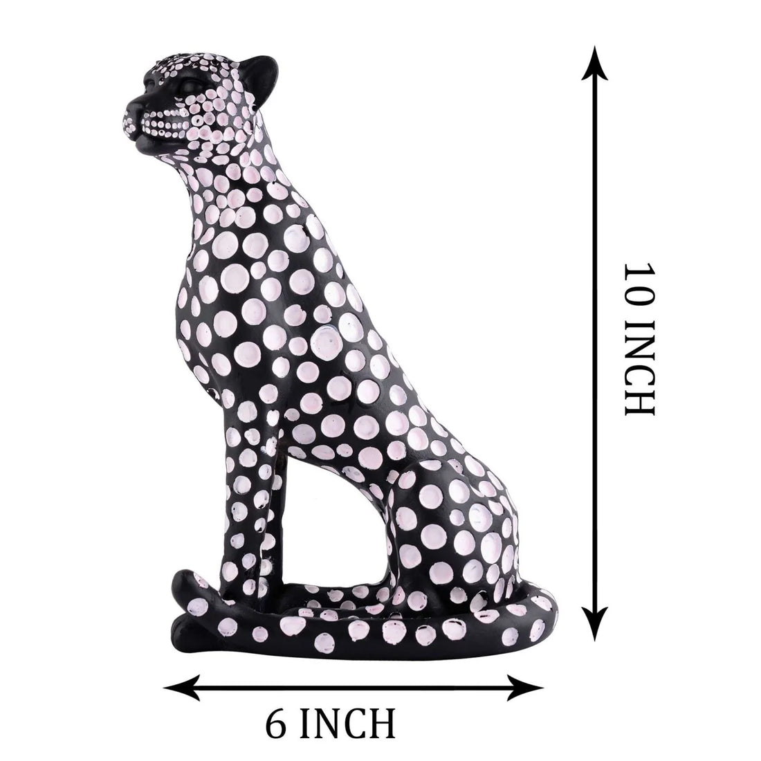 Black Panther Sitting Sculpture – Antique Home Décor