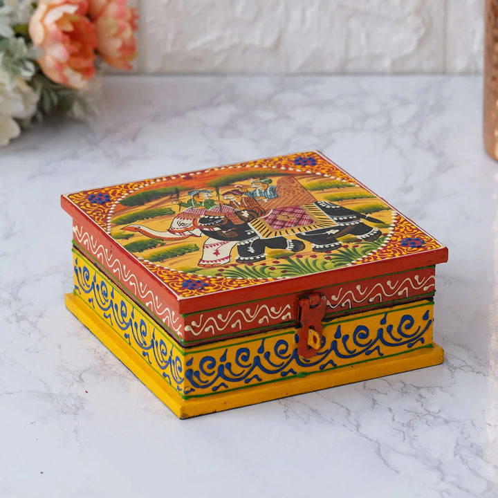 Handcrafted Wooden Jewellery Box – Elegant Treasure Storage