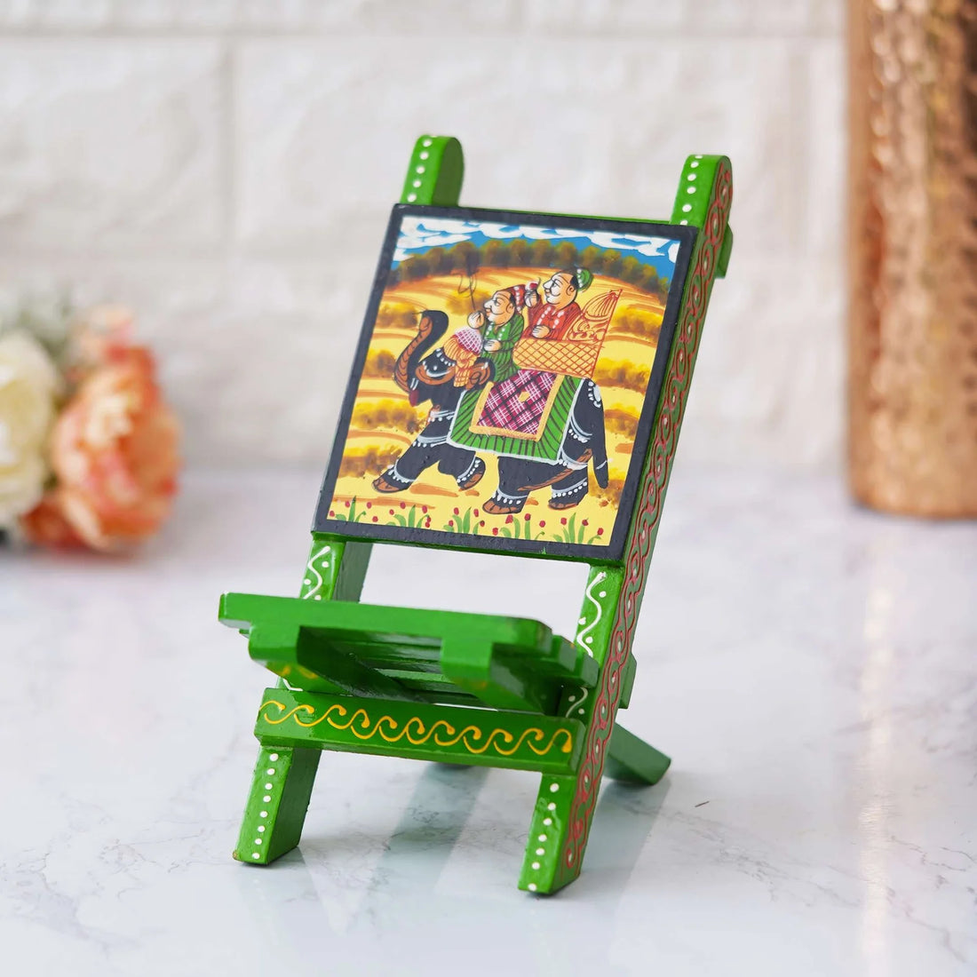 Handcrafted Wooden Mobile Stand – Stylish Desk Accessory