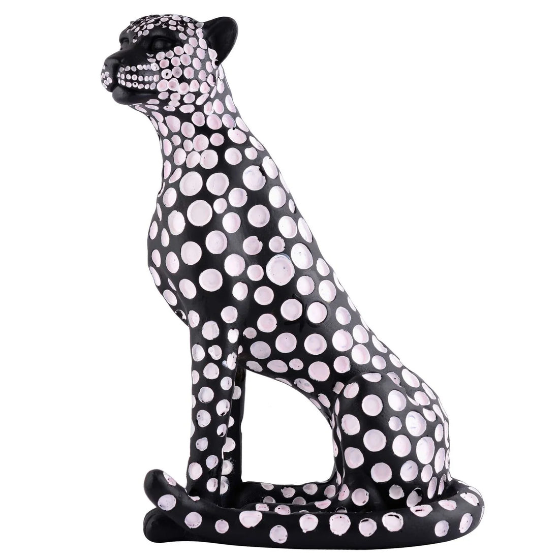 Black Panther Sitting Sculpture – Antique Home Décor