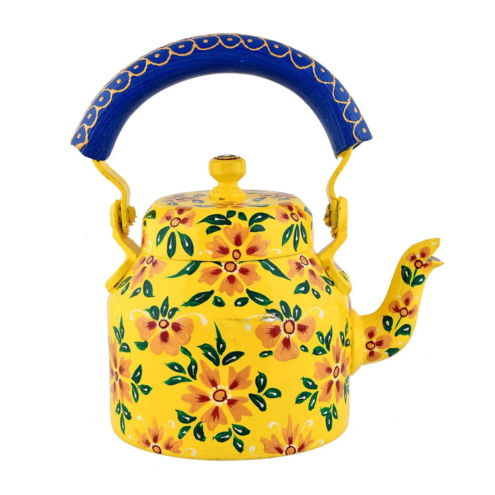 Hand-Painted Aluminium Tea Kettle – 750 ml for Home & Kitchen Décor