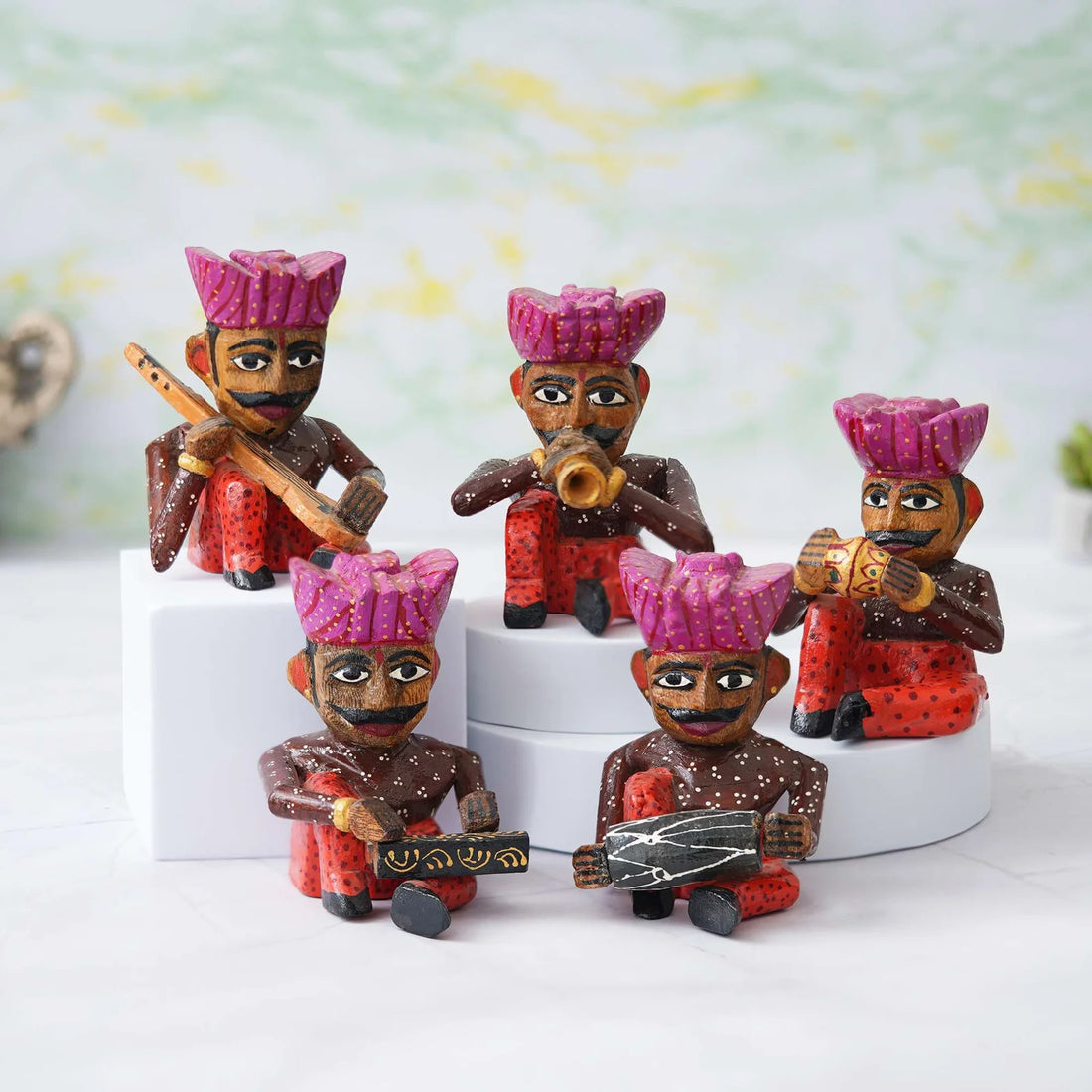 Rajasthani Musician Set: Authentic Handcrafted Ensemble for Cultural Delight