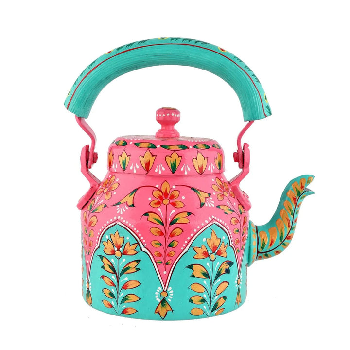 Hand-Painted Aluminium Tea Kettle – 750 ml for Home & Kitchen Décor