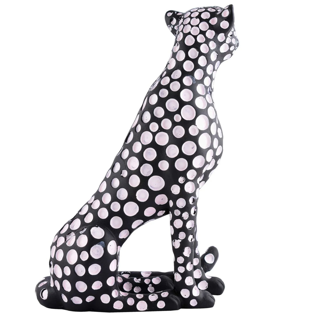 Black Panther Sitting Sculpture – Antique Home Décor