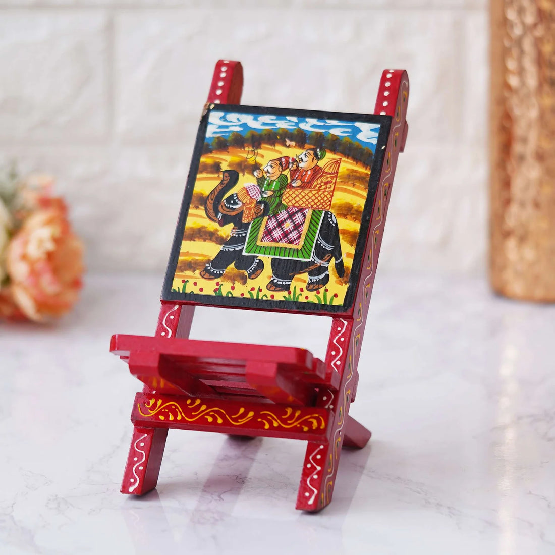 Handcrafted Wooden Mobile Stand – Stylish Desk Accessory