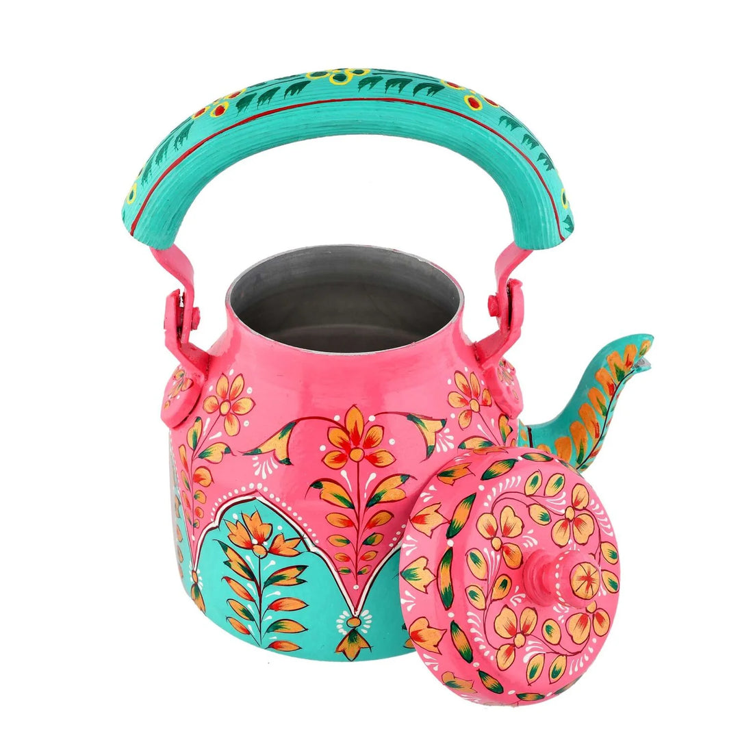 Hand-Painted Aluminium Tea Kettle – 750 ml for Home & Kitchen Décor