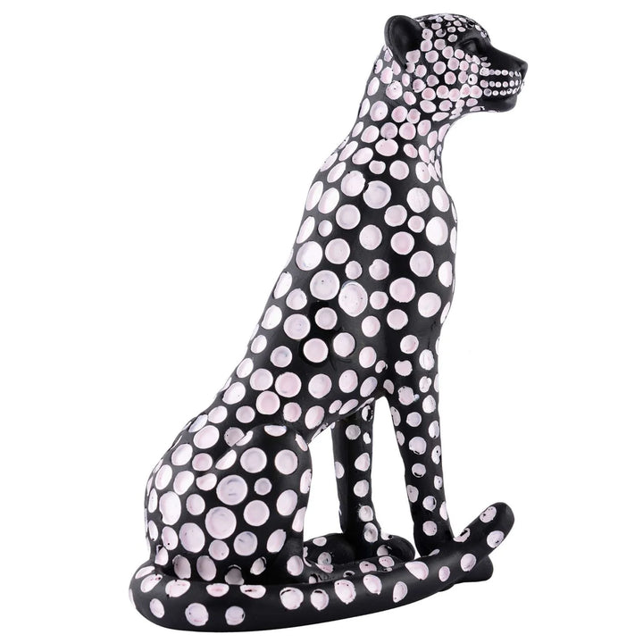 Black Panther Sitting Sculpture – Antique Home Décor