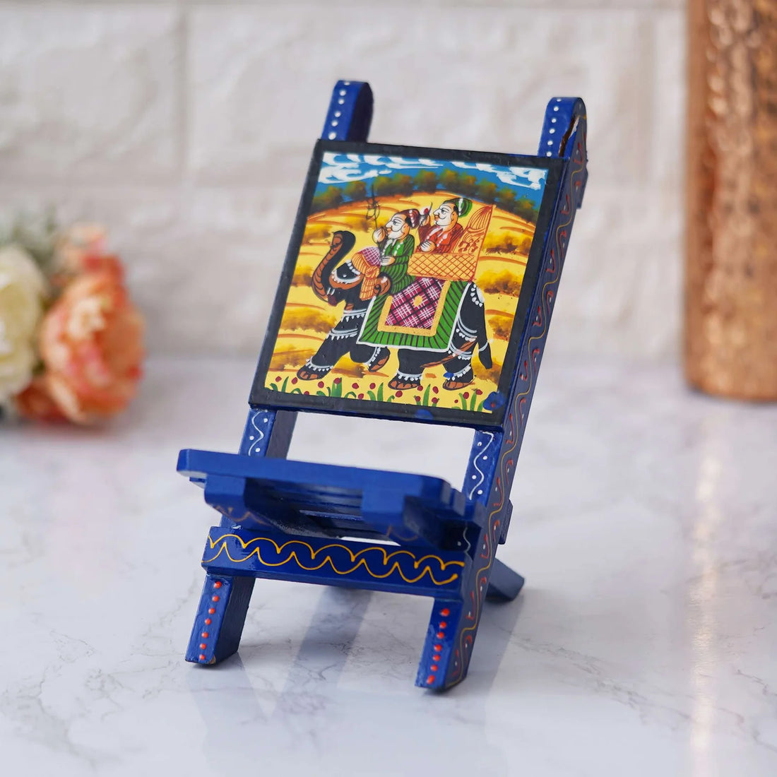 Handcrafted Wooden Mobile Stand – Stylish Desk Accessory
