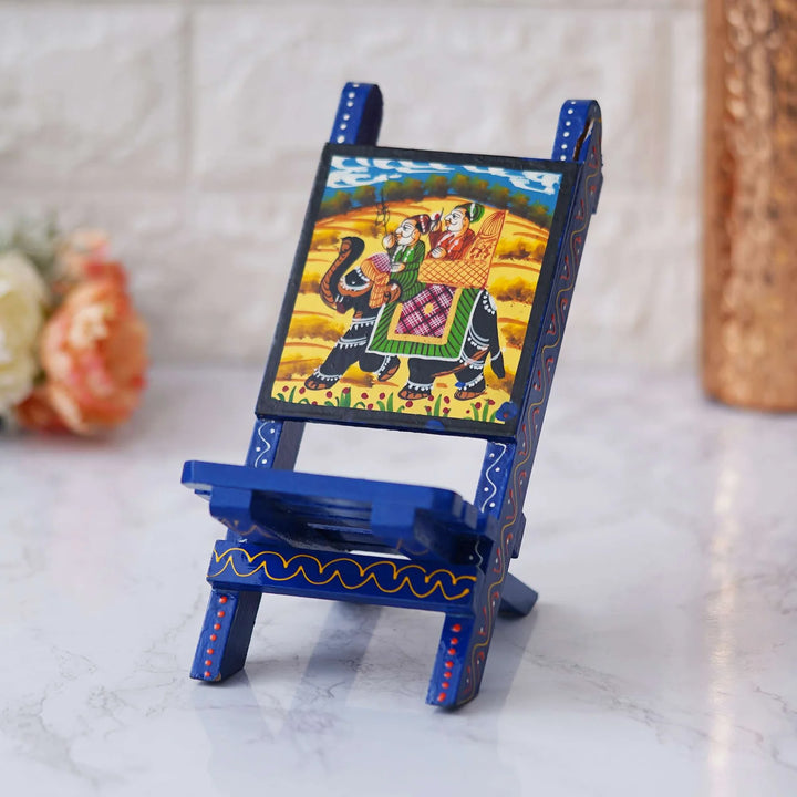 Handcrafted Wooden Mobile Stand – Stylish Desk Accessory
